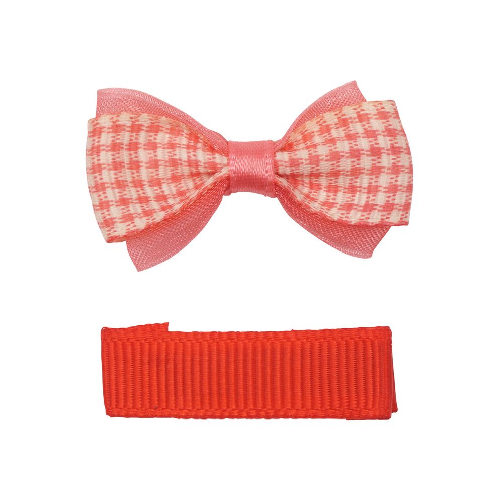Набор Б-003 мини бантик+заколка 36мм/35мм (розовый/красный) 29354
