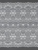 Кружево бельевое эластичное 185 мм / 2.7 м, 6185, цв.004 белый, Kruzhevo