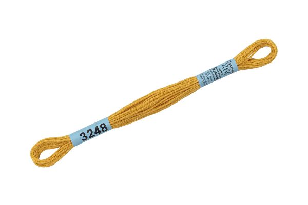 Мулине Gamma 100% хлопок, цв.3248 св.горчичный, 24 мотка по 8 метров