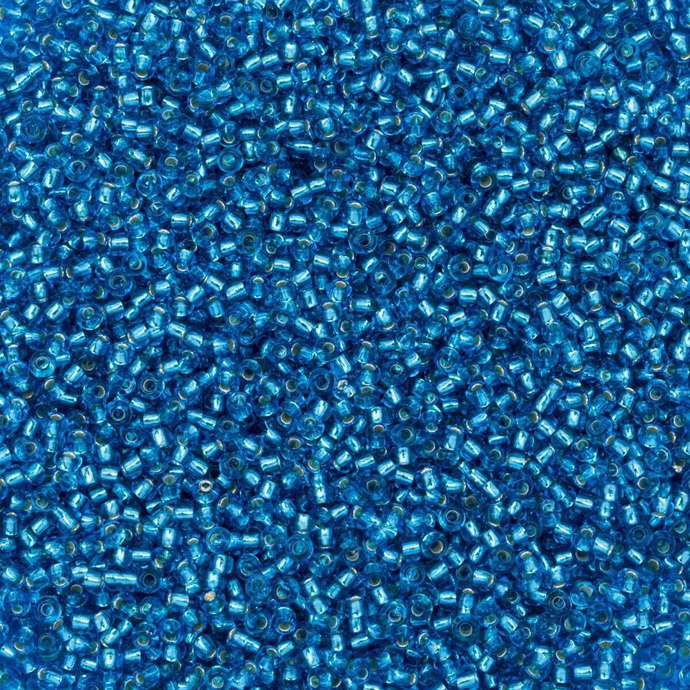 Бисер Preciosa прозрачный с серебр. центром 10/0 (2.3 мм), круг.отв., 50г, (67030)