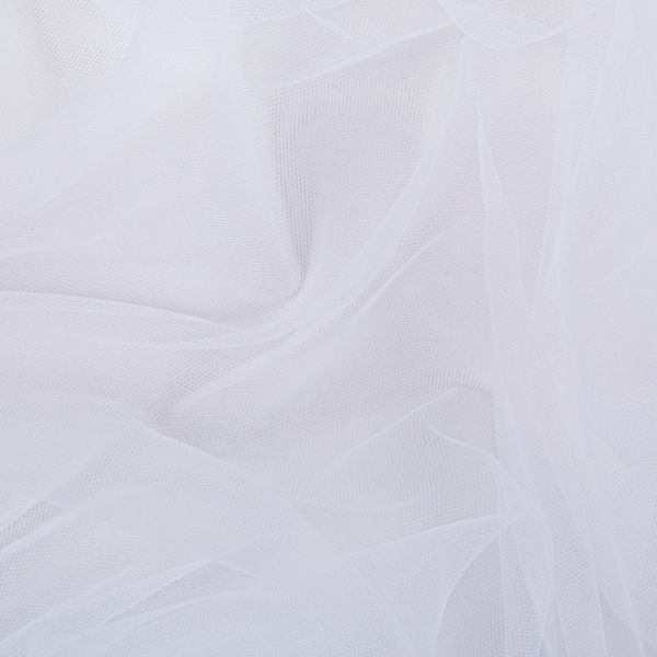 Фатин мягкий (Еврофатин) 20±1 г/м², 160 см,±2 см, 100% нейлон, 01 белый, Gamma FTS