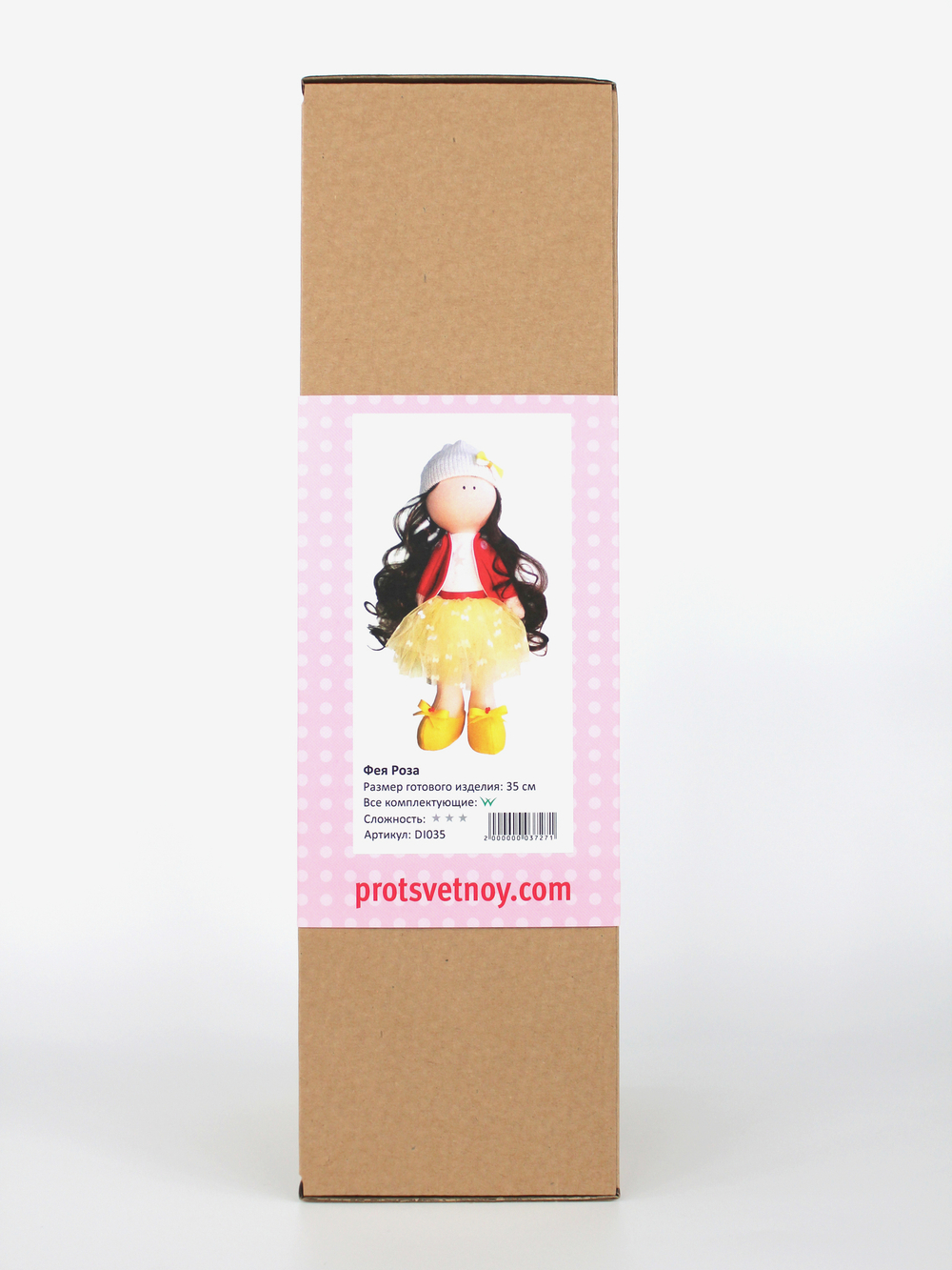 Текстильная кукла ТМ Цветной, Фея Роза DI035 36 см