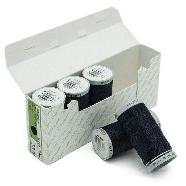 Нитки суперкрепкие Gutermann Extra Strong M782, 100м, 339 т.чернильно-синий, 5 катушек