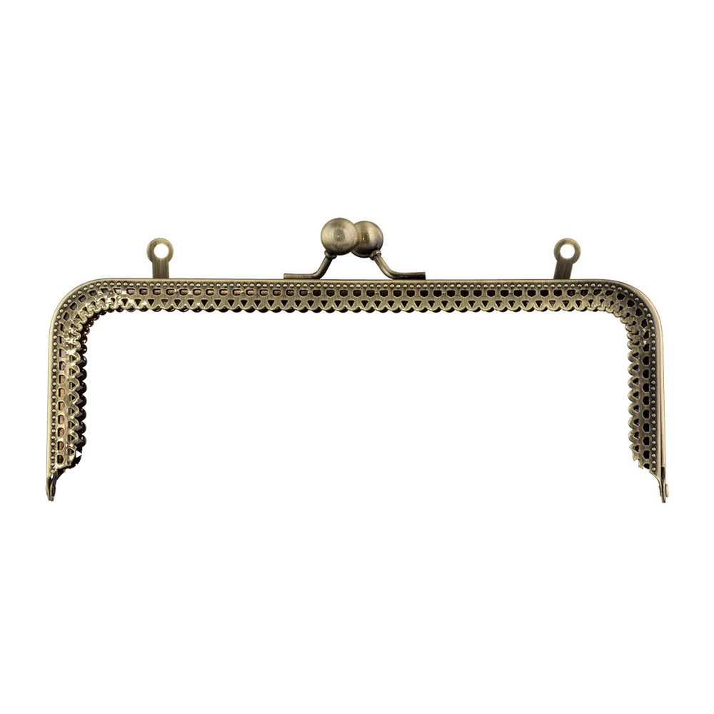 Застежка для сумки фермуар 21х7.5 см, 5 шт, 02 под состаренную бронзу, Gamma FER-03