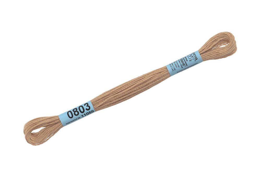 Мулине Gamma 100% хлопок, цв.0803 св.-песочный, 24 мотка по 8 метров