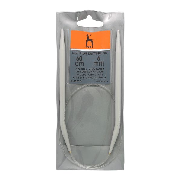 Спицы круговые Pony ⌀6,0 мм, 60 см, алюминий
