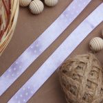 Лента атласная с рисунком 15.0 мм / 3 метра, Звездочки (сиреневый), Globus