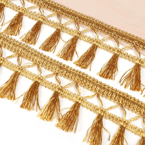 Бахрома отделочная 70.0 мм / 10 метров, 6154-0419 цв.6362 золото