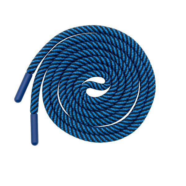 Шнурок круглый двухцветный ⌀5.0 мм / 135см, 1 шт, 21 голубой/черный, 3AR2803