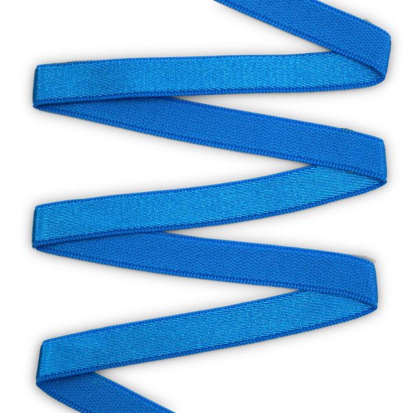 Резинка бельевая (бретелечная) люминесцентная блестящая 10.0 мм / 50 метров, голубой