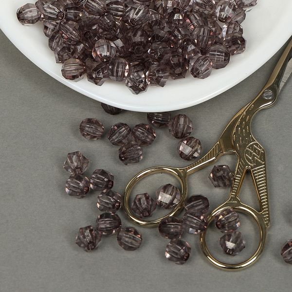 Бусины акрил ⌀10 мм, цв.20 серый, уп.50 г, Magic4Hobby