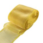 Лента для бантов (капрон) _8 см, 25 м (желтый) С3501