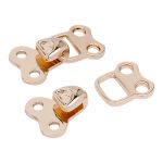 Крючки пришивные декоративные 14х24 мм, gold, золото, 12 шт