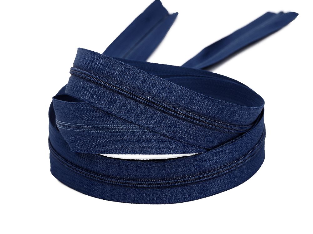 Молния рулонная витая (спираль) Т3 (3 мм) УСИЛЕННАЯ, НА БОБИНЕ, S-919 синий (цв.SBS) / 200 метров