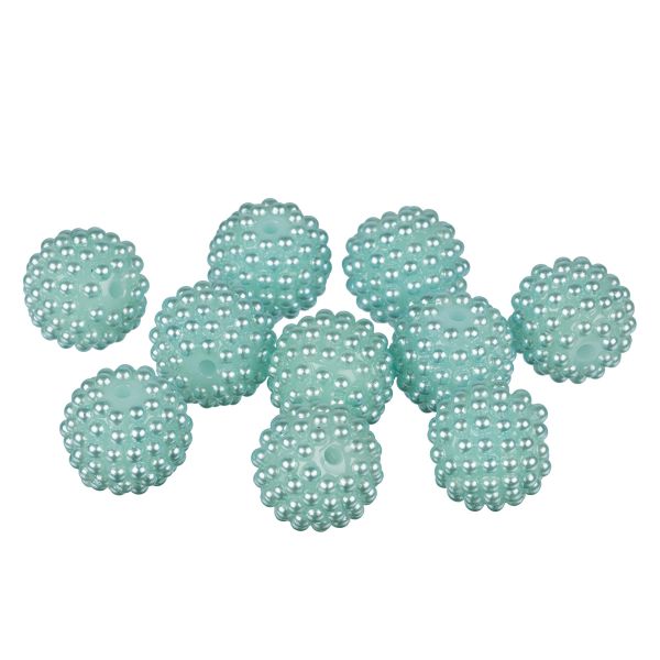 Бусины пластик ⌀18 мм, 10 шт, №12 св.голубой, Zlatka BWS-18