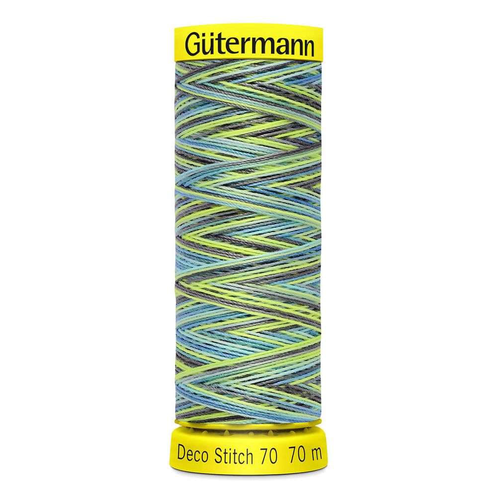 Нитки отделочные Gutermann Deco Stitch 70, multicolor, 70м, 9852, 5 катушек