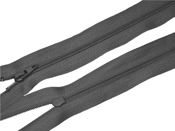 Молния спираль (витая) (цв.SBS) брючная Т3 (3 мм) 1 зам., н/раз., 20 см, автомат, S-306 серый, 100 шт