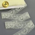 Кружево отделочное в стиле "трикотаж" 40 мм, 1660 цв.234 св.желтый, 27.4 м