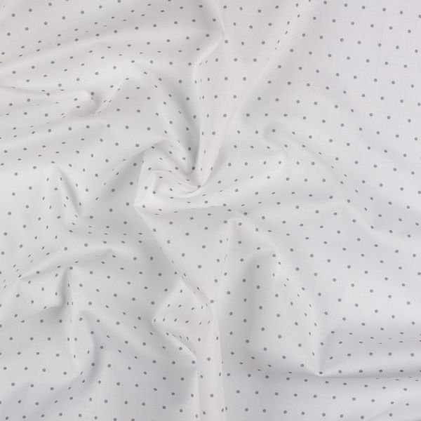 Ткань для пэчворка Peppy Бабушкин сундучок, отрез 50х55 см, 140 г/м², БС-53 горох белый, Peppy