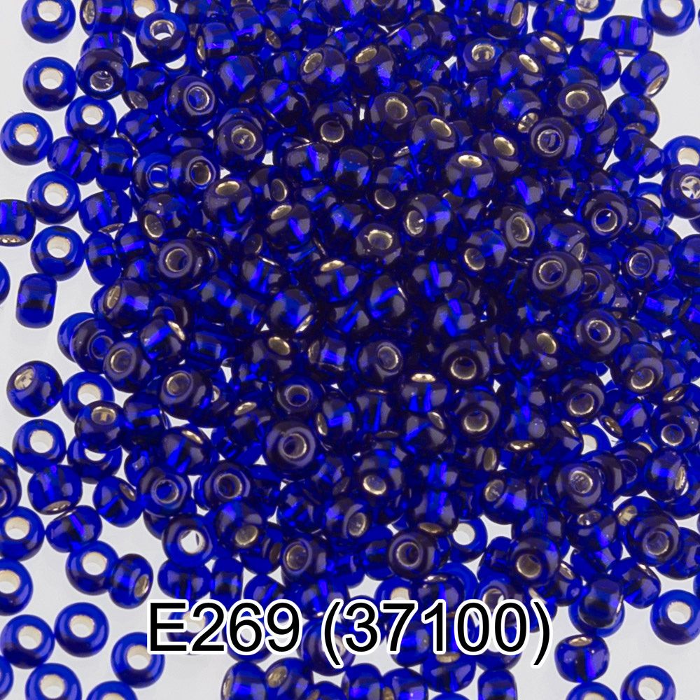Бисер Gamma 10/0 (2.3 мм), 50 г, E269 васильковый, 37100, круглый 5