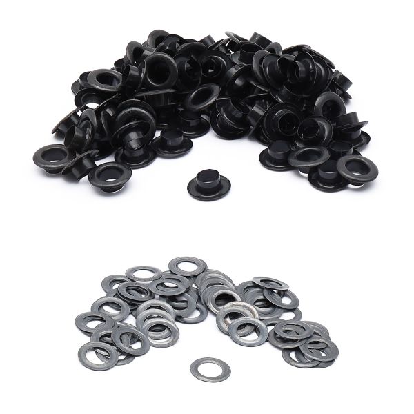 Люверсы металл ⌀_7.3 мм (внутр.), №5, сталь, оксид, 100 шт, New Star