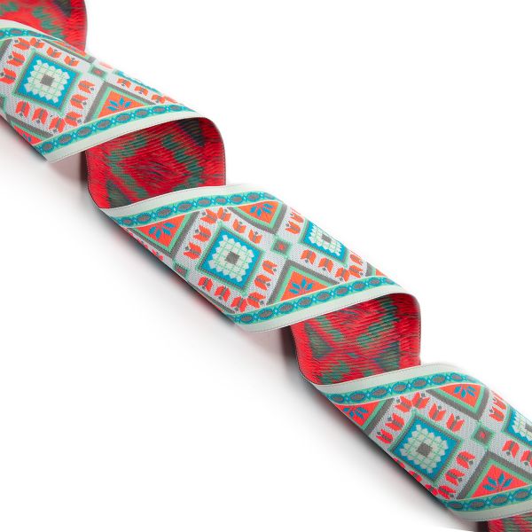 Лента (тесьма) жаккардовая 70.0 мм / 10±0.5 метров, 6, Gamma TRJ-117YP