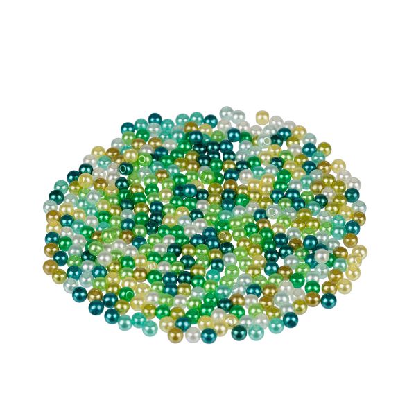 Бусины пластик ⌀4 мм, 100±2 г (10х10±0.2 г), №07 ассорти, Zlatka PB
