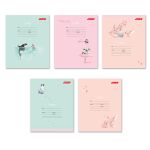 Тетрадь ученическая школьная, выборочные блестки, A5+ 12 л. на скобе, 25 шт, клетка, 000356 Милота, Светоч 12ТСКд5_5_3_1