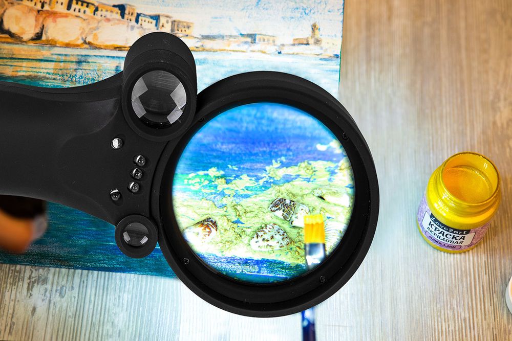 Лупа с подсветкой ⌀6.5 см (ув.х2.5) + ⌀2 см (ув.х25) + ⌀1.2 см (ув.х55), Ferstel FR-02