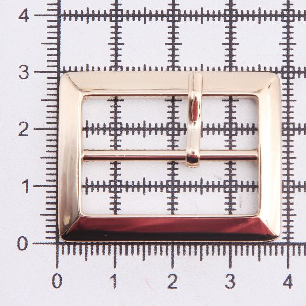 Пряжка ременная металл 30 мм, прямоугольная, 2 шт, золото, MB-155