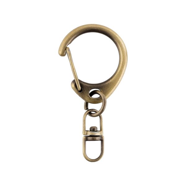 Карабин металл 15.0 мм (45х22 мм), 10 шт, 24 под бронзу, Gamma GH 114/15/10