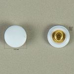 Часть кнопки Альфа (S-образная) ⌀12.5 мм (A-часть), 5/12,5 бел пласт, A 4,5 мм (A-часть), 100 шт, BIG