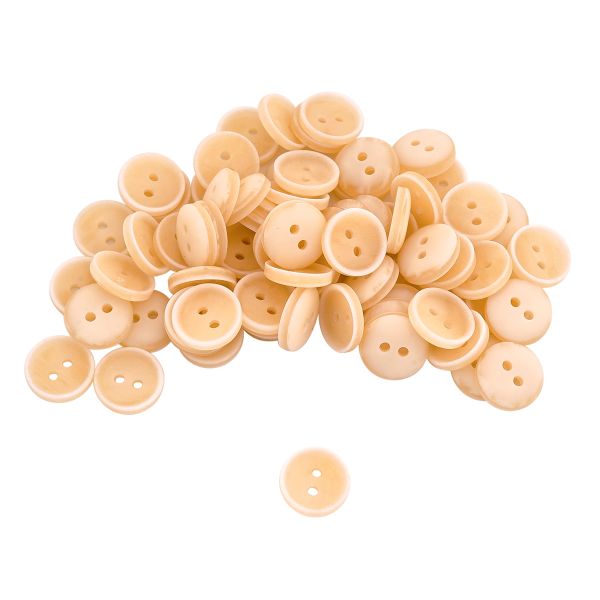 Пуговицы 2 прокола 18L=11 мм, col.06 темно бежевый, 72 шт, CN2847