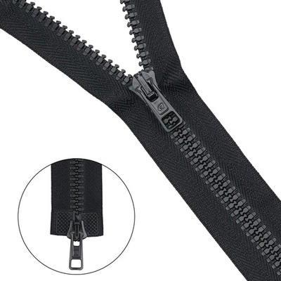 Молния трактор Arta Т6 (6 мм) 2 зам., разъем., 95 см, цв. 077 черный, уп.5 шт