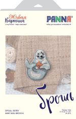 Набор для вышивания нитками Panna, Живая картина. Брошь. Белек, 5х6 см