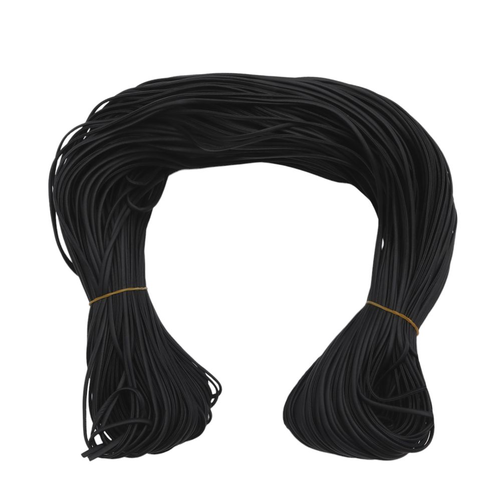 Шнур кожа искусственная ⌀2.5 мм / 100 метров, матовый, черный