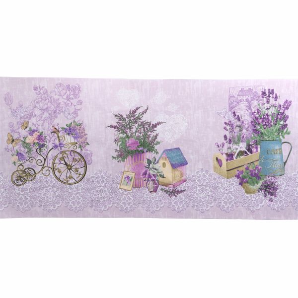 Рогожка набивная арт 904 рис 35023 вид 1 Лавандовый прованс 150х63см, Astra&Craft