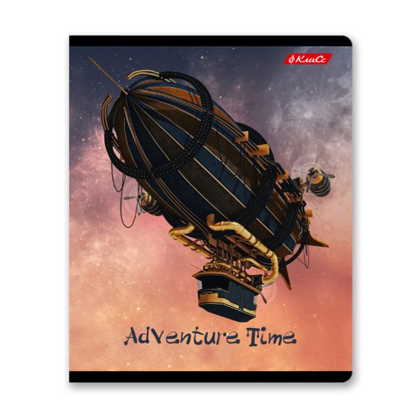 Тетрадь ученическая общая, глянцевая ламинация, A5+ 96 л. на скобе 60 г/м², белизна 100%, 5 шт, клетка в термоусадочной пленке, 000774 Время приключений, Светоч 96ТЕТк-004