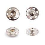 Кнопка пришивная металл ⌀18.0 мм, серебро/никель, 2 шт, Pony