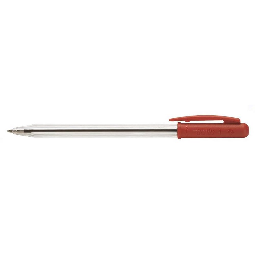 Ручка шариковая 1 мм 0.5 мм, 50 шт, F820502 цвет чернил: красный, Tratto, F820502