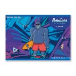 Альбом для рисования 100 г/м², A4 29х20.5 см, 16 л. на скобе, 10 шт, 000696 Скейт-драйв, Светоч 16АЛСК4_1_3_9