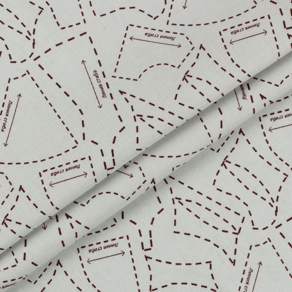 Ткань для пэчворка Peppy Век моды, отрез 50х55 см, 146 г/м², ВМ-04 серый, Peppy