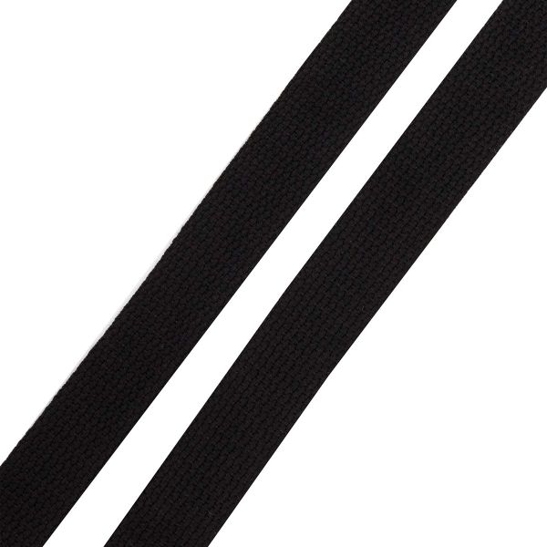Стропа (ременная лента) 26 мм / 100 метров, [17.55 г/пог.м], матовая, имитация хлопка, 17 черный, 3Al357
