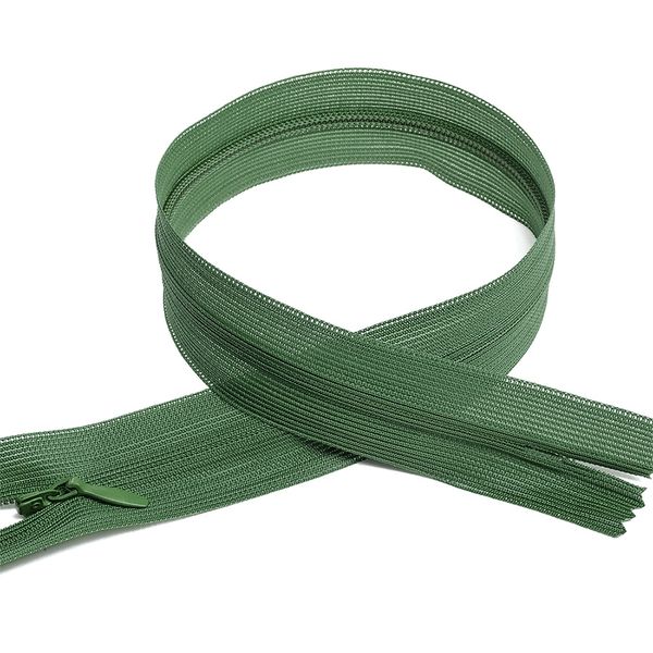 Молния потайная (скрытая) Т3 (3 мм) 1 зам., н/раз., 50 см, цв.F268 оливково-зеленый уп.50 шт