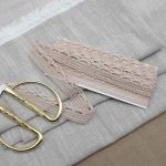 Кружево вязаное (тесьма) 24 мм / 3,4 м, ±4 см, 476 бежевый