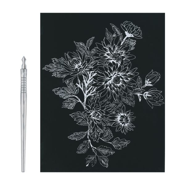 Набор для творчества Гравюра №62 Георгины, 20х25.5 см, Hobbius SGHK