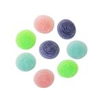 Украшения декоративные пуговицы Розочки, набор 4 цвета, 8 шт (микс 4)