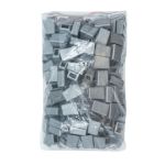 Наконечник для шнура пластик 17х11 мм, ПП, серебро, 100 шт