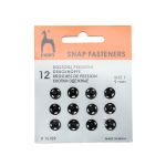 Кнопка пришивная металл ⌀9.0 мм, черные, 12 шт, Pony