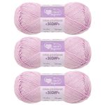 Пряжа Люблю вязать Зефир / уп.3 мот. по 100 г, 295 м, 717 сирень